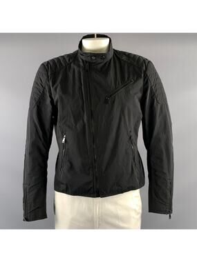 RALPH LAUREN Size L Black 0200011323 0553907 Textured Nylon cotton Jacket